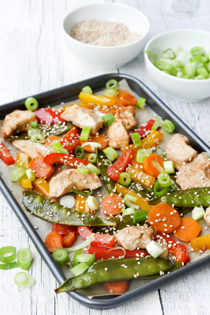  Sheet Pan chicken vegetables - a fast family recipe 
